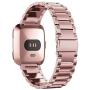 VIGOSS Compatible with Fitbit Versa Band/Versa 2 Bands Rose Gold Women Solid Stainless Steel Versa Special Edition Bands Metal Strap Replacement for Fitbit Versa/Lite/Versa 2/Special Edition
