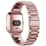VIGOSS Compatible with Fitbit Versa Band/Versa 2 Bands Rose Gold Women Solid Stainless Steel Versa Special Edition Bands Metal Strap Replacement for Fitbit Versa/Lite/Versa 2/Special Edition