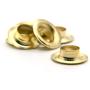 Ram-Pro 1/2'' Brass Grommets Eyelets with Washers Kit, Solid Metal Antique Style Eyelet Repair Replacement Pack, Sets of 25