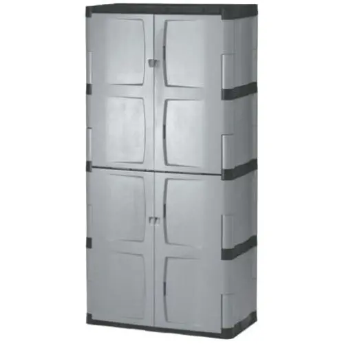 Rubbermaid Storage 72 Inch, Four-Shelf, 2 Door cabinet, Resin Locking Storage Cabinet Rubbermaid Storage 72 Inch, Four-Shelf, 2 Door cabinet, Resin Locking Storage Cabinet