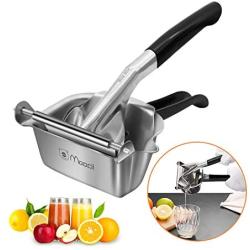 Moocii Lemon Squeezer Metal Orange Juicer Manual Health and Safety Anti Corrosion Stainless Steel Fruit Juicer Hand Press Citrus Juicer, Heavy Duty Hand Press Juicer Lime Citrus Squeezer Dishwasher Safe