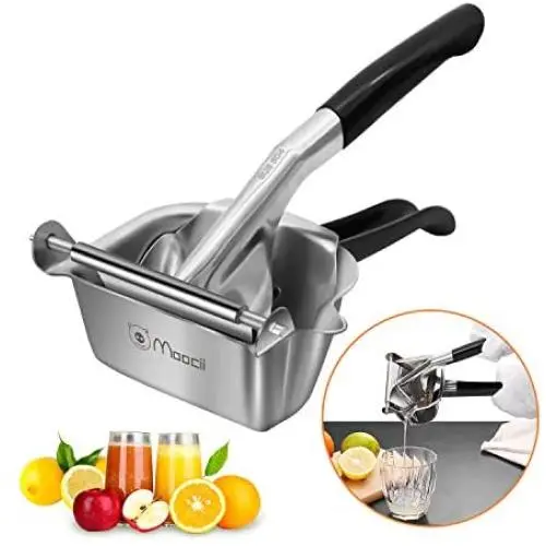 Moocii Lemon Squeezer Metal Orange Juicer Manual Health and Safety Anti Corrosion Stainless Steel Fruit Juicer Hand Press Citrus Juicer, Heavy Duty Hand Press Juicer Lime Citrus Squeezer Dishwasher Safe Moocii Lemon Squeezer Metal Orange Juicer Manual Health and Safety Anti Corrosion Stainless Steel Fruit Juicer Hand Press Citrus Juicer, Heavy Duty Hand Press Juicer Lime Citrus Squeezer Dishwasher Safe