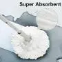 JEHONN Mop for Floor Cleaning Microfiber Twist Tornado Mop Dust Mop with Wringer Self-Wringing Metal with 2 Washable Replacements 51 Inches, Grey JEHONN Mop for Floor Cleaning Microfiber Twist Tornado Mop Dust Mop with Wringer Self-Wringing Metal with 2 Washable Replacements 51 Inches, Grey