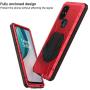 Feitenn Oneplus Nord N10 5G Metal Case, Heavy Duty Military Bumper Shockproof Rugged Defender Silicone Rubber Armor Cover Protective Outdoor Men Screen Protector for Oneplus Nord N10 5G 2020 - Red