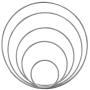 West Coast Paracord Metal Craft Hoops Dream Catcher Rings Metal Macrame Steel Hoops for Dreamcatchers, Macrame Projects, Wreaths, 10 Pieces in 5 Different Sizes (Silver)