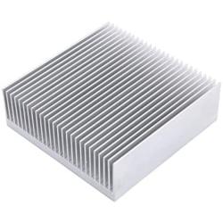 Aluminum Heat Sink 3.15 x 3.15 x 1 inch /80 x 80 x 27 mm Heatsink Radiator Circuit Board Cooling Cooler 26 Fins - Sliver