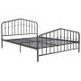 Novogratz Bushwick Metal Bed with Headboard and Footboard | Modern Design | Queen Size - Grey