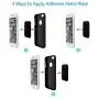 Universal Metal Plate 8 Pack for Magnetic Phone Car Mount Holder Cradle with Adhesive (Compatible with Magnetic Mounts) - 4 Rectangle and 4 Round, Black