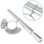 Ring Sizer Mandrel Measuring Tool Iron/Steel/Plastic Gauge Finger Measurement Set With 3 Piece Jewelry Polishing Cloth