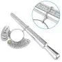Ring Sizer Mandrel Measuring Tool Iron/Steel/Plastic Gauge Finger Measurement Set With 3 Piece Jewelry Polishing Cloth