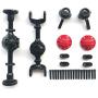 MaxMetal WPL Full Metal Spare Part Axle Housing Front Rear Shaft Sell OP Accessories for B14 B24 C14 C24 C34 (Black)