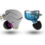 KZ ZSN Pro 1BA+1DD Hybrid in Ear Earphones Monitor Running Sports Headphones HiFi Bass Metal Wired Earbuds (with Mic, Blue)