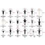 Voilamart 467 PCS Car Retainer Clips and Plastic Fasteners Kit - 19 Most Popular Sizes with Fastener Remover Push Pins Rivets Auto Door Trim Panel Clips Assortment Set Universal Fit for Ford Toyota