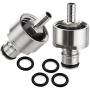 【2 PCS】MRbrew Stainless Carbonation Cap, Designed with Ball Lock Type 5/16'' Barb Counter Pressure Bottle Filling, with 4 Extra O-Rings, Fits Most Home Brew Soda & Beer Carbonation Systems