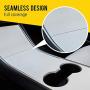 HumanFriendly Tesla Model 3 / Model Y Center Console Wrap Kit w/Extra Cupholder Piece by EV Armor - Carbon Fiber White