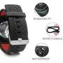 Sibode Compatible with Suunto Core Watch Band, Rubber Replacement Watch band, Soft Wrist Band Strap with Metal Clasp for Suunto Core Smart Watch (Black & Red) Sibode Compatible with Suunto Core Watch Band, Rubber Replacement Watch band, Soft Wrist Band Strap with Metal Clasp for Suunto Core Smart Watch (Black & Red)