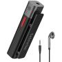 SabineTek Official SmartMike+ Ultra-Compact Wireless Bluetooth Microphone Long Distance Audio Recording Noise Reduction Lavalier Mic (14g) (Black)