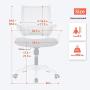NEO CHAIR Office Chair Computer Desk Chair Gaming - Ergonomic Mid Back Cushion Lumbar Support with Wheels Comfortable Blue Mesh Racing Seat Adjustable Swivel Rolling Home Executive