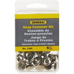 General Tools 1265 Snap Fastener Kit with 6 Fasteners