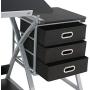HomGarden Adjustable Drawing Desk Drafting Table Folding Art Craft Table Station w/Stool and 3 Storage Drawers