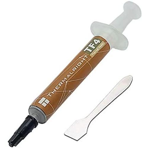 Thermalright TF4 Thermal Compound Paste 9.5 W/mK, Carbon Based High Performance Heatsink Paste, CPU for All Coolers, 1.5 Grams with Tool Thermalright TF4 Thermal Compound Paste 9.5 W/mK, Carbon Based High Performance Heatsink Paste, CPU for All Coolers, 1.5 Grams with Tool