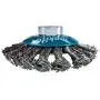 Makita 1 Piece - 4 Inch Knotted Twist Wire Wheel Brush for Grinders - Heavy-Duty Conditioning for Metal - 4'' x 5/8-Inch | 11 UNC Makita 1 Piece - 4 Inch Knotted Twist Wire Wheel Brush for Grinders - Heavy-Duty Conditioning for Metal - 4'' x 5/8-Inch | 11 UNC