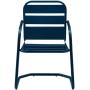 Crosley Furniture CO1030-NV Brighton Retro Metal Chair, Set of 2, Navy