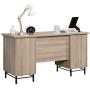 Sauder Anda Norr Executive Desk, L: 56.3'' x W: 22.13'' x H: 29.53'', Sky Oak