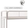 DHP Triple Metal Bunk Bed Frame, White, Twin