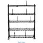 Atlantic Maxsteel 5 Tier Shelving - Heavy Gauge Steel Wire Media Shelving for 275 CDs,152 DVDs, Blu-ray or Games PN3010 in Black