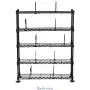 Atlantic Maxsteel 5 Tier Shelving - Heavy Gauge Steel Wire Media Shelving for 275 CDs,152 DVDs, Blu-ray or Games PN3010 in Black