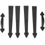 AntiqueSmith Magnetic Decorative Garage Door Curb Appeal Faux Hinges Handles Hardware Kit Color Black