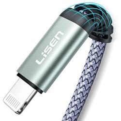 MFi Certified iPhone Charger Cable(6.6ft), [Never Rupture] LISEN Lightning Cable 2.4A Fast Charging iPhone Cord Compatible with iPhone 11 Pro/Xs Max/XR/XS/X/8/8 Plus/7/6/6 Plus/SE/5/5S, iPad Pro Air 2
