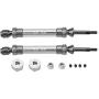 keyren Rear Drive Shaft RC Truck Drive Shaft, 2pcs SLA031 Upgrade Parts CVD Transmission Axle, Metal for Traxxas Slash 4X4 1/10 Truck RC Car(SLA031T Titanium Gray)