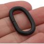 BIKICOCO 1 Metal Oval Ring Buckle Loops Non Welded for Leather Purse Bags Handbag Straps, Black - Pack of 10