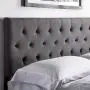 LUCID Mid-Rise Upholstered Headboard - Adjustable Height from 34” to 46”, King/Cal King, Charcoal LUCID Mid-Rise Upholstered Headboard - Adjustable Height from 34” to 46”, King/Cal King, Charcoal