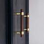 RZDEAL 4Pcs Hole Centers:3.78''(96mm) Decorative Cabinet Knobs and Pulls Brass Walnut Drawer Pulls Funiture Hardware Door Handles
