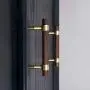 RZDEAL 4Pcs Hole Centers:3.78''(96mm) Decorative Cabinet Knobs and Pulls Brass Walnut Drawer Pulls Funiture Hardware Door Handles