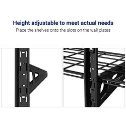 Fleximounts 3-Tier Storage Wall Shelves 1x4ft 12-inch-by-48-inch per Shelf Height Adjustable Floating Shelves (Black)