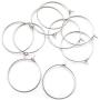 WOCRAFT 150pcs 25mm Strong Stainless Steel Wine Glass Charm Rings Earring Beading Hoop Party Favor for Jewelry Making (10575)