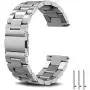 Kartice Bands Compatible with Samsung Galaxy Watch 3 41mm Bands Active 2 44mm 40mm Bands 20mm Solid Stainless Steel Metal Band for Galaxy Active 2 Bands Men Women (Silver)
