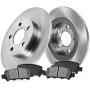 CRK14724 REAR 260 mm Premium OE 5 Lug [2] Brake Disc Rotors + [4] Metallic Brake Pads