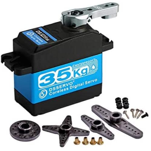 DS3235 35KG 270 Degree Coreless Digital RC Motor Servo, Miuezuth Stainless Steel & Aluminum Metal Gear – High Speed High Efficiency High Torque Waterproof Servo for Baja Cars RC Robot