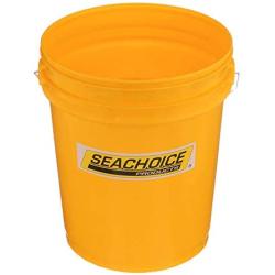 Seachoice 90120 5-Gallon Plastic Bucket with Metal Handle Yellow