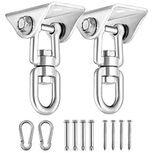 Newtion Innovative 1100 LB Capacity 2 PCS Stainless Steel 304 Heavy Duty Swing Hangers & Snap Hooks for Concrete Wooden Sets Trapeze Yoga Swingset Hammock Swing Newtion Innovative 1100 LB Capacity 2 PCS Stainless Steel 304 Heavy Duty Swing Hangers & Snap Hooks for Concrete Wooden Sets Trapeze Yoga Swingset Hammock Swing