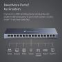 TP-Link 16 Port Gigabit Ethernet Network Switch, Desktop/ Wall-Mount, Fanless, Sturdy Metal w/ Shielded Ports, Traffic Optimization, Unmanaged, Limited Lifetime Protection (TL-SG116) Black