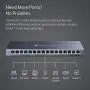 TP-Link 16 Port Gigabit Ethernet Network Switch, Desktop/ Wall-Mount, Fanless, Sturdy Metal w/ Shielded Ports, Traffic Optimization, Unmanaged, Limited Lifetime Protection (TL-SG116) Black TP-Link 16 Port Gigabit Ethernet Network Switch, Desktop/ Wall-Mount, Fanless, Sturdy Metal w/ Shielded Ports, Traffic Optimization, Unmanaged, Limited Lifetime Protection (TL-SG116) Black