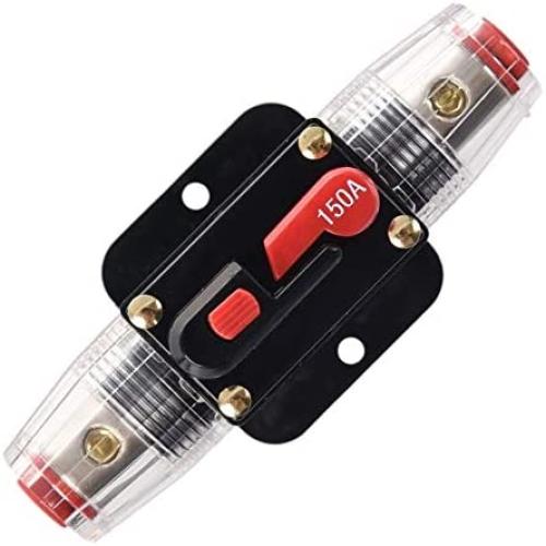 ANJOSHI Circuit Breaker 150amp 20-300A Inline Fuse Holders for Car Audio and Amps Overload Protection Reset Fuse Inverter 12V-24V DC Replace Fuses