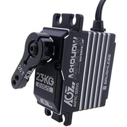 AGFRC IP67-Waterproof High-Speed Steering-Servo Programmable - 0.052Sec Metal Gear Brushless Servo for 1/8 1/10 RC Models, 180 Degrees (A81BHPW&AGF-SPV2)