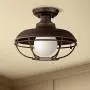 Franklin Park Rustic Farmhouse Outdoor Ceiling Light Fixture Oil Rubbed Bronze Open Cage 12'' White Glass Orb Diffuser Damp Rated for Exterior Barn Porch Patio House Deck - Franklin Iron Works Franklin Park Rustic Farmhouse Outdoor Ceiling Light Fixture Oil Rubbed Bronze Open Cage 12'' White Glass Orb Diffuser Damp Rated for Exterior Barn Porch Patio House Deck - Franklin Iron Works